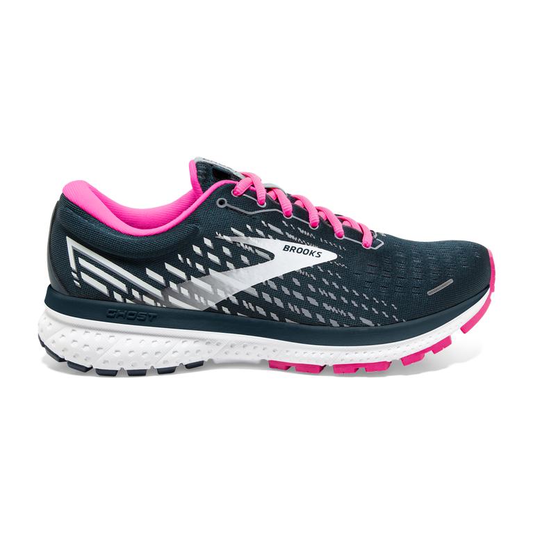 Brooks Women's Ghost 13 Road Running Shoes - ReflectivePond/Pink/Ice (OPHZ43276)